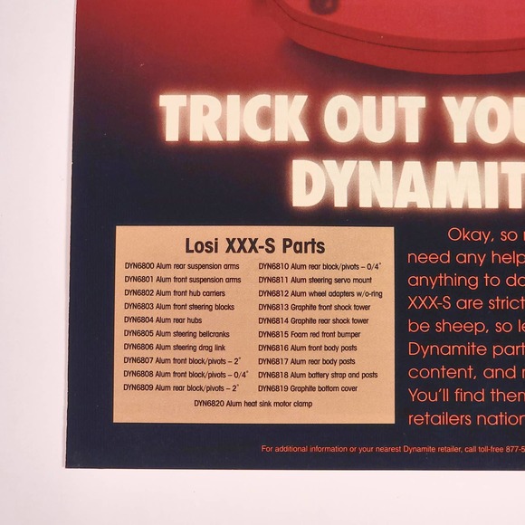 Team Losi RC XXX-S Dynamite Parts‎ Print Ad "Dynamite It" 2004 Maxim 8.5" x 11" - Picture 4 of 5